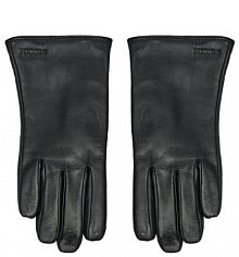 Rękawiczki skórzane Puccini czarne Damskie