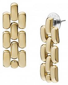 Kolczyki Fossil złote 