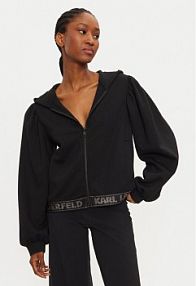 Bluza rozpinana KARL LAGERFELD czarna damska 