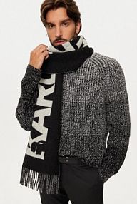 Szalik KARL LAGERFELD czarny damski 