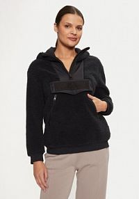 Bluza z polaru Napapijri czarna damska Polar Seline NP0A4HYO  Relaxed Fit