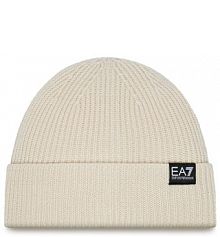 Czapka zimowa EA7 Emporio Armani beżowa damska 