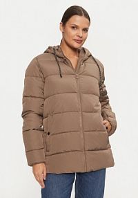 Kurtka puchowa Fransa brązowa damska Zimowa