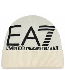 Czapka zimowa EA7 Emporio Armani beżowa damska 