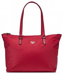 Torebka shopperka Emporio Armani czerwona 