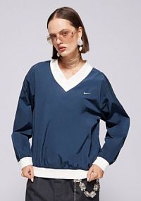 Bluza Nike granatowa damska W Nsw Esstl Wvn Uv Ls Vnck Crw