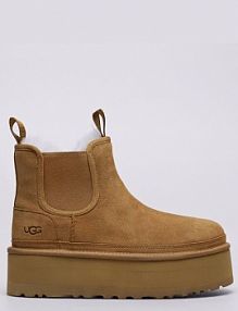 Trzewiki UGG brązowe damskie Neumel Platform Chelsea