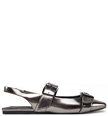 Sandały KARL LAGERFELD srebrne damskie