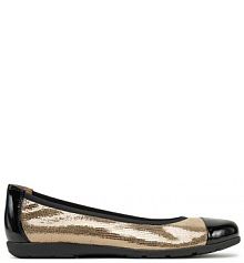 Baleriny Caprice złote