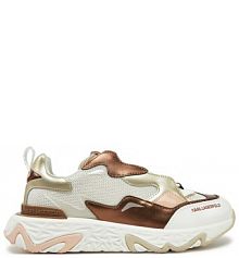 Sneakersy KARL LAGERFELD złote damskie