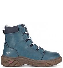 Botki Mustang turkusowe damskie