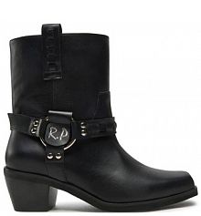 Botki na obcasie R.Polański czarne