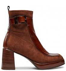 Botki na obcasie Hispanitas brązowe