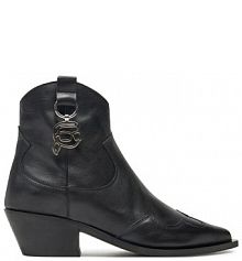 Botki na obcasie KARL LAGERFELD czarne