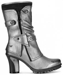 Klapki eleganckie Mustang srebrne