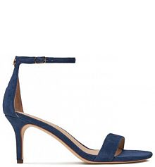 Sandały na obcasie LAUREN RALPH LAUREN granatowe
