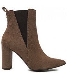 Botki na obcasie R.Polański brązowe