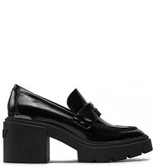 Półbuty na obcasie DKNY czarne