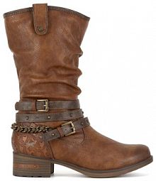 Klapki eleganckie Mustang brązowe