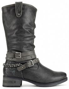 Klapki eleganckie Mustang szare