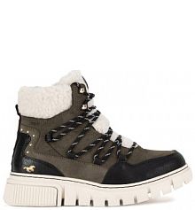 Botki Mustang khaki damskie