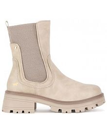 Botki Mustang beżowe damskie