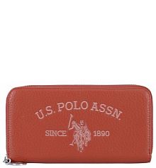 Portfel U.S. Polo Assn. pomarańczowy damski