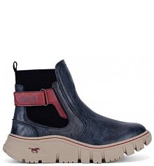Botki Mustang granatowe damskie