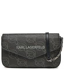 Torebka wieczorowa KARL LAGERFELD czarna