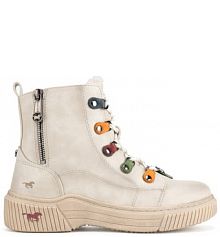 Botki Mustang beżowe damskie