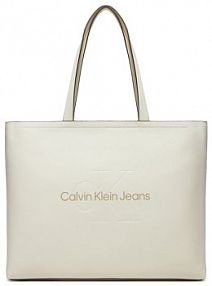 Torebka shopperka Calvin Klein Jeans biała