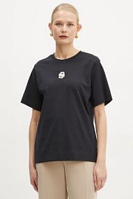 T-shirt Boss  czarny damski 50526205