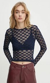 Bluzka bardot  granatowa damska 59741TB