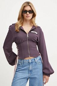 Bluza rozpinana Versace Jeans Couture  fioletowa damska 77HAI304.F001