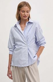 Koszula Sisley  niebieska damska 5WAZLQ07J