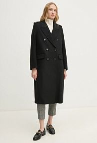 Płaszcz Sisley  czarny damski 2A8GLN04Q