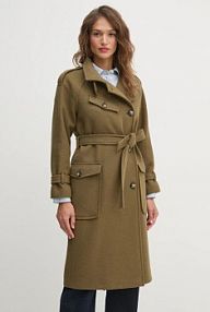 Płaszcz Sisley  zielony damski 22USLN055