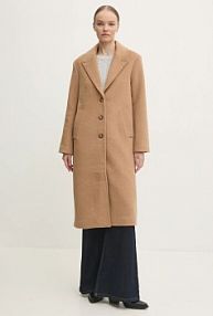 Płaszcz Abercrombie & Fitch  brązowy damski KI144.4244.40