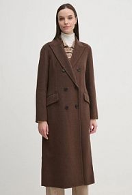 Płaszcz Pedro del Hierro  brązowy damski 7528336