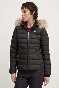 Kurtka puchowa Tommy Jeans  czarna damska DW0DW18312