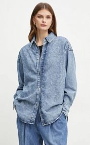 Koszula jeansowa Boss Orange  niebieska 50528350