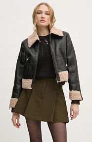 Kurtka przejściowa Sisley  czarna damska 2YJVLN04W