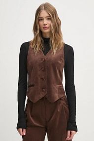 Kamizelka La Petite Française  brązowa damska PFGAILLARD