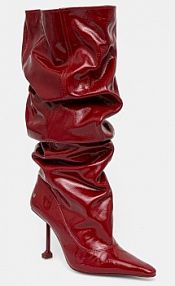 Kozaki Naked Wolfe  czerwone damskie Vern.Crinkle.