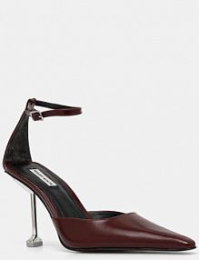 Sandały na obcasie Naked Wolfe  bordowy Valerie.Box.B