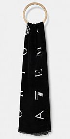 Szalik EA7 Emporio Armani  czarny damski AF10450.7W000