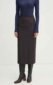 Spódnica midi United Colors of Benetton  czarna 4GEVD004B