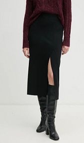 Spódnica midi United Colors of Benetton  czarna 17Q3D001P