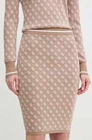 Spódnica mini Guess  beżowa W4BD53.Z37K0