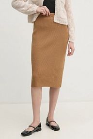 Spódnica midi Sisley  beżowa 122NM000F